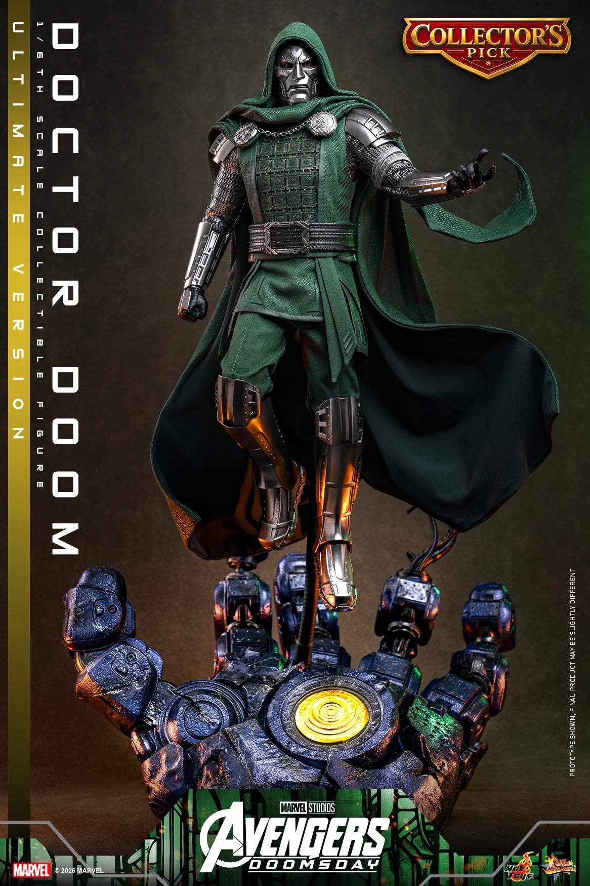 Hot Toys MMS907 Avengers: Doomsday Collectible Action Figure 1/6 Doctor Doom (Ultimate Version) 31cm