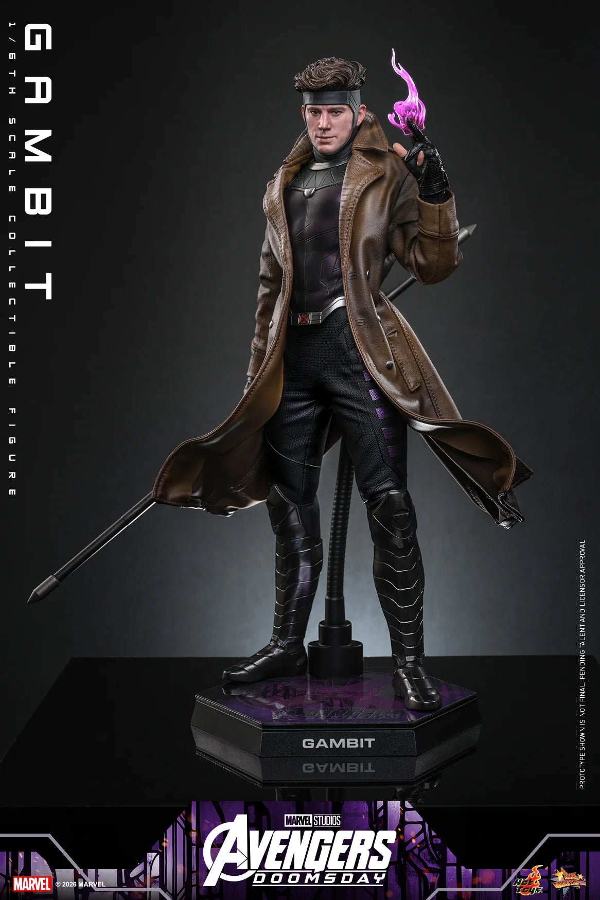 Hot Toys MMS910 Avengers: Doomsday Collectible Action Figure 1/6 Gambit 31cm