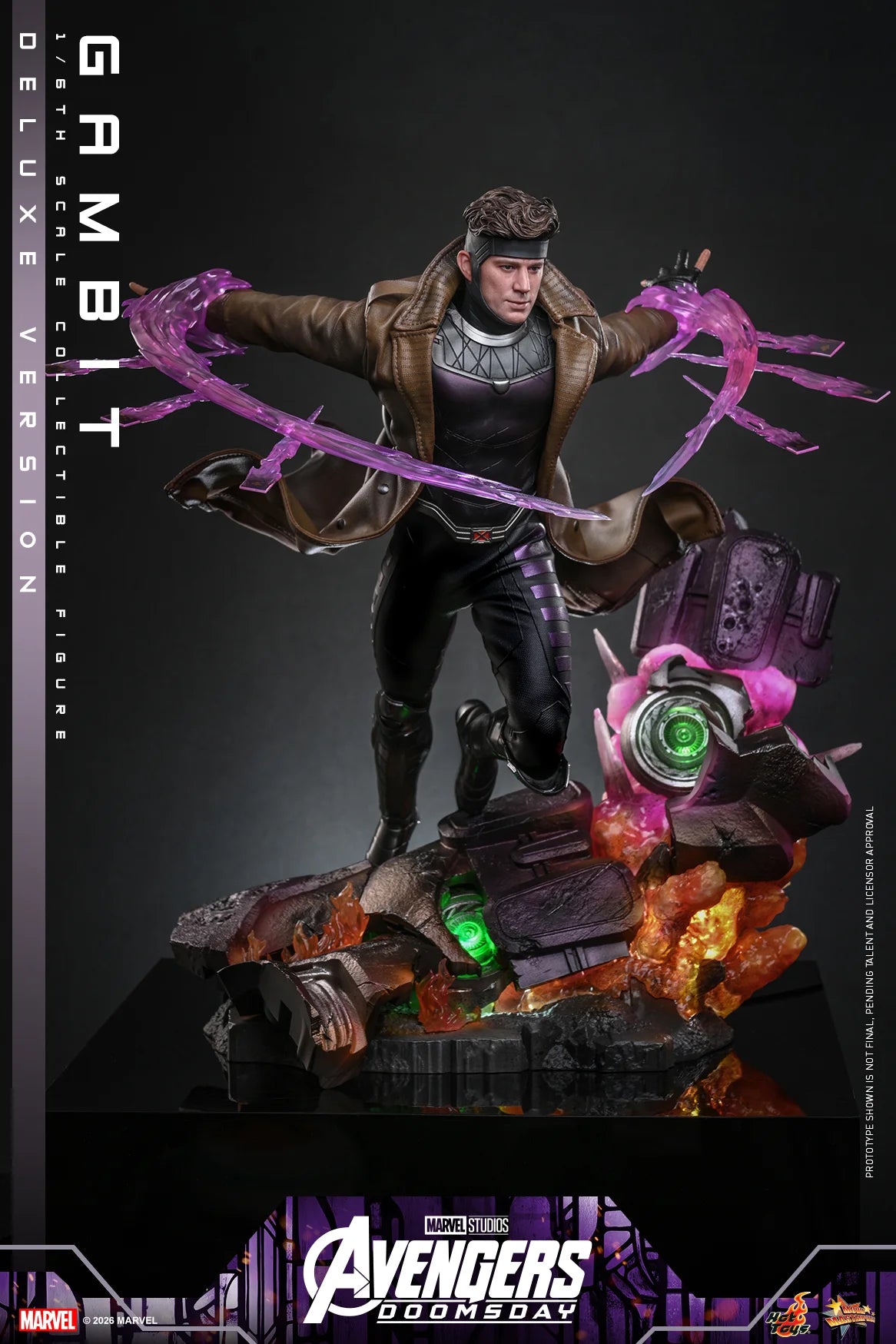 Hot Toys MMS911 Avengers: Doomsday Collectible Action Figure 1/6 Gambit (Deluxe Version) 31cm