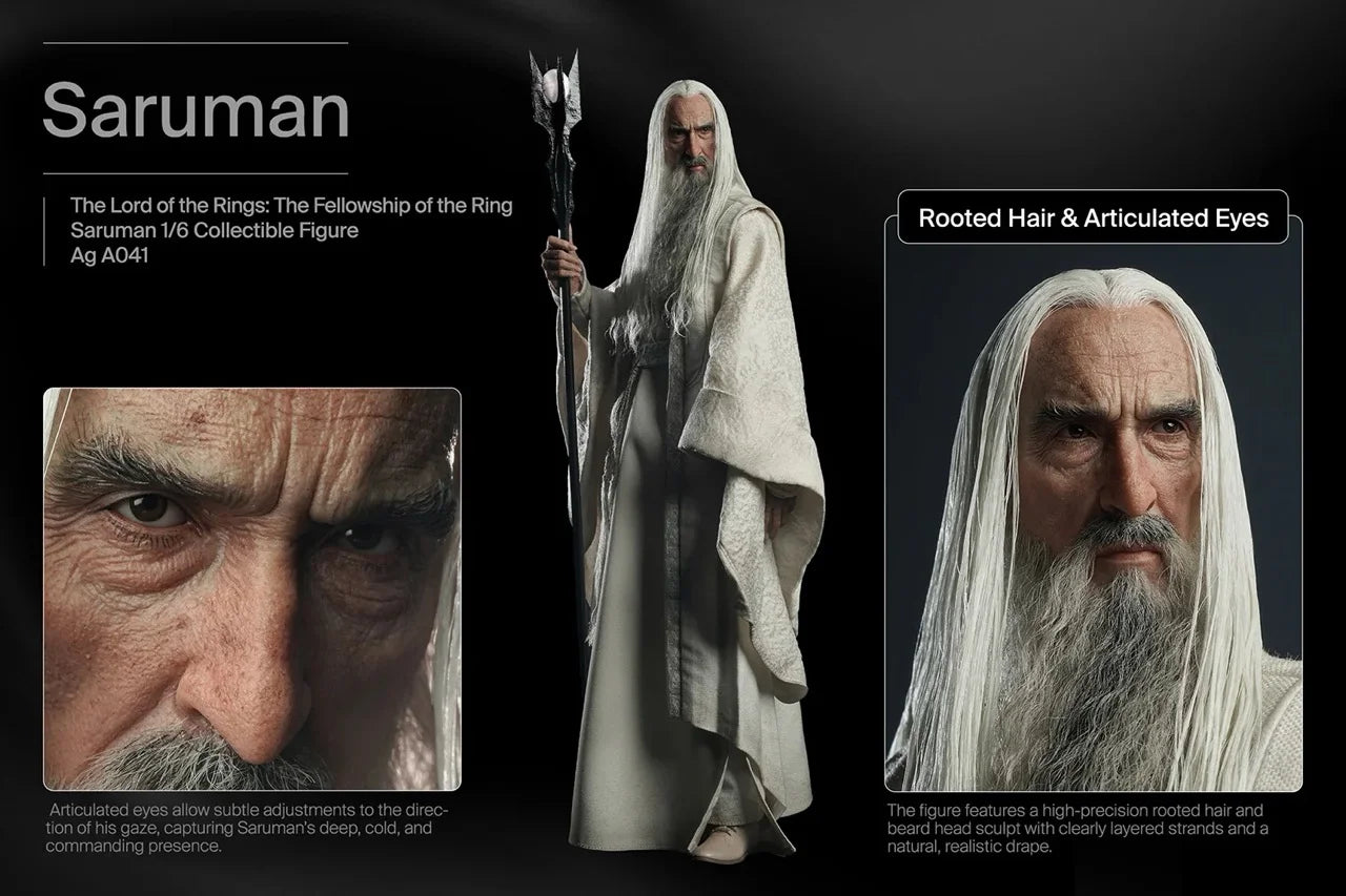 Figura El Señor de los Anillos: La Comunidad del Anillo Saruman INART 1/6 31cm