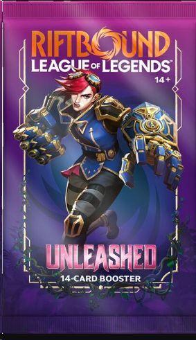 Riftbound: UNLEASHED  Sobre de mejora del juego de cartas de League of Legends INGLES