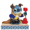 FIGURA  LA BELLA Y LA BESTIA STITCH COMO LA BESTIA DISNEY 13.5 CMS