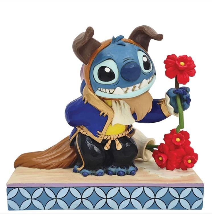 FIGURA  LA BELLA Y LA BESTIA STITCH COMO LA BESTIA DISNEY 13.5 CMS