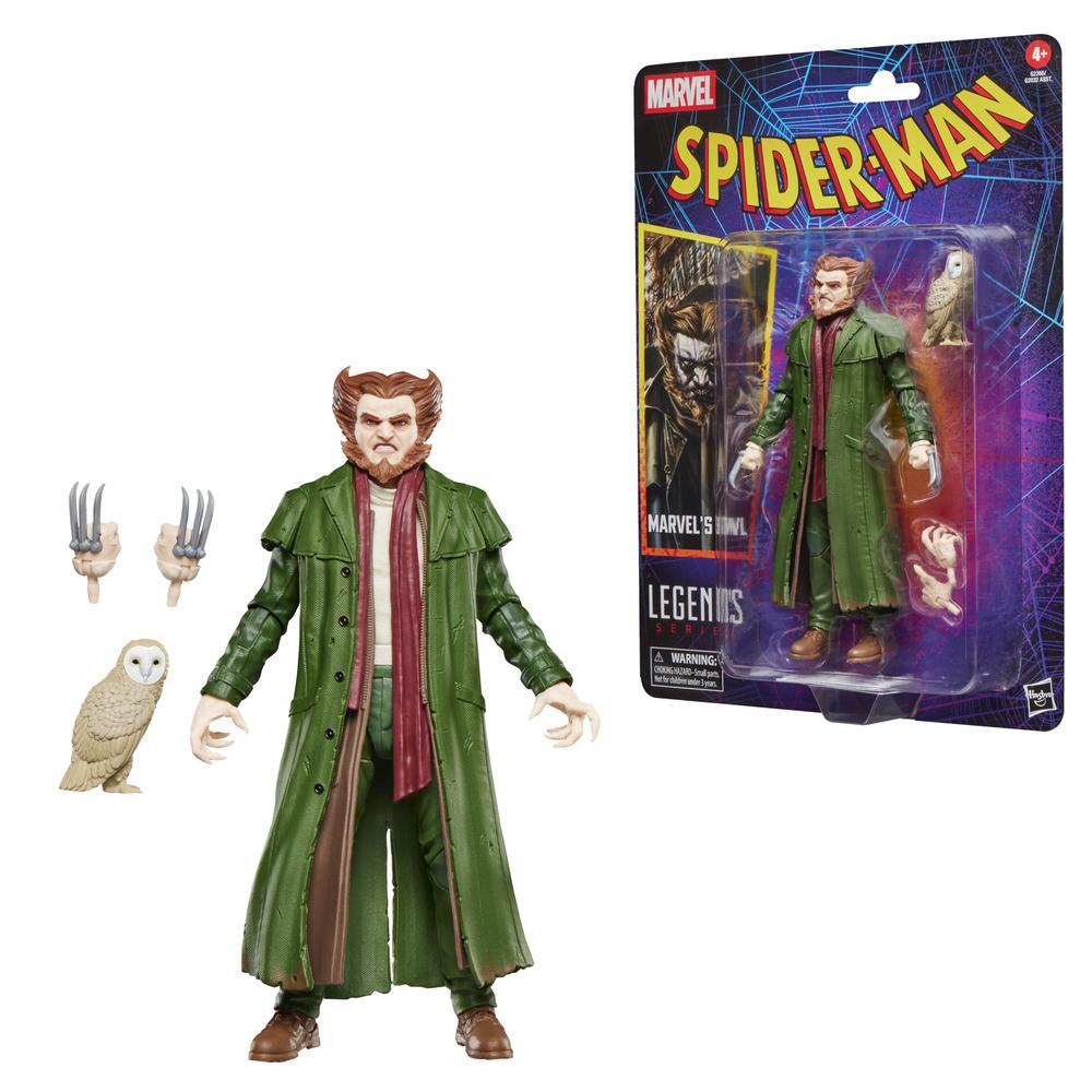 Figura hasbro marvel legends series spider - man marvel's owl