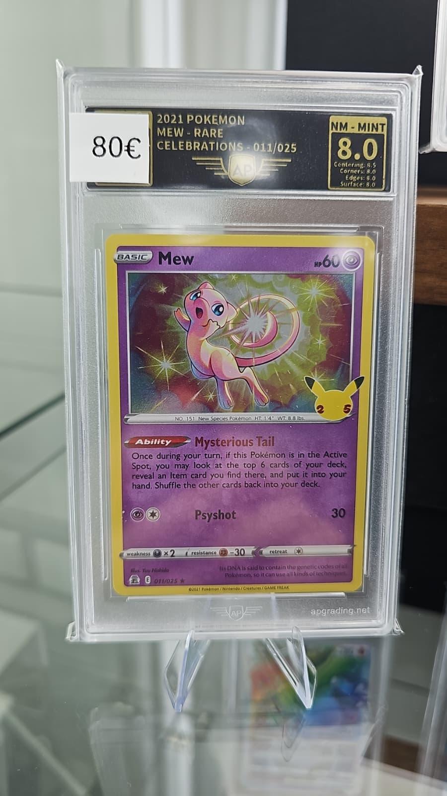 Pokemon TCG Carta Gradeada 2021 Pokemon Mew Rare Celebrations - 011/025 AP 8 Ingles