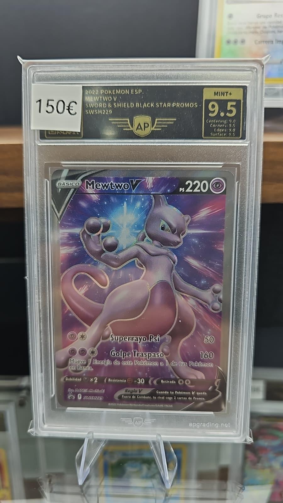 Pokemon TCG Carta Gradeada 2022 Pokemon Esp. MewTwo V Sword & Shield Black Star Promos AP 9.5 Español