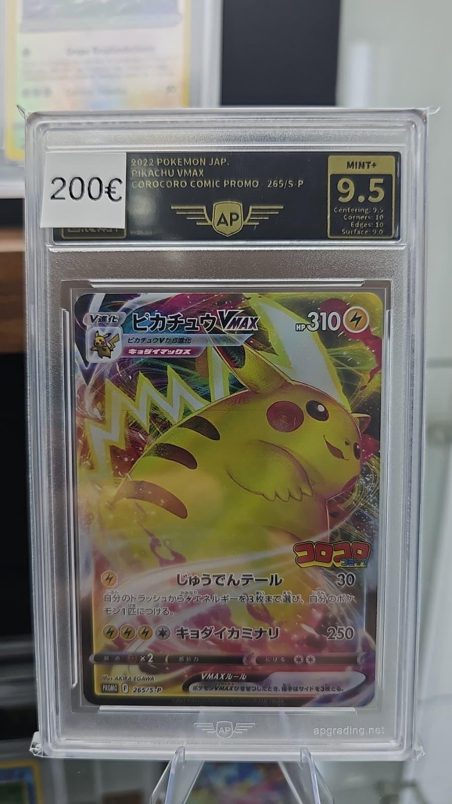 Pokemon TCG Carta Gradeada 2022 Pokemon Jap. Picachu VMax Coprocoro Comic Promo 265-5 p AP 9.5 Japones