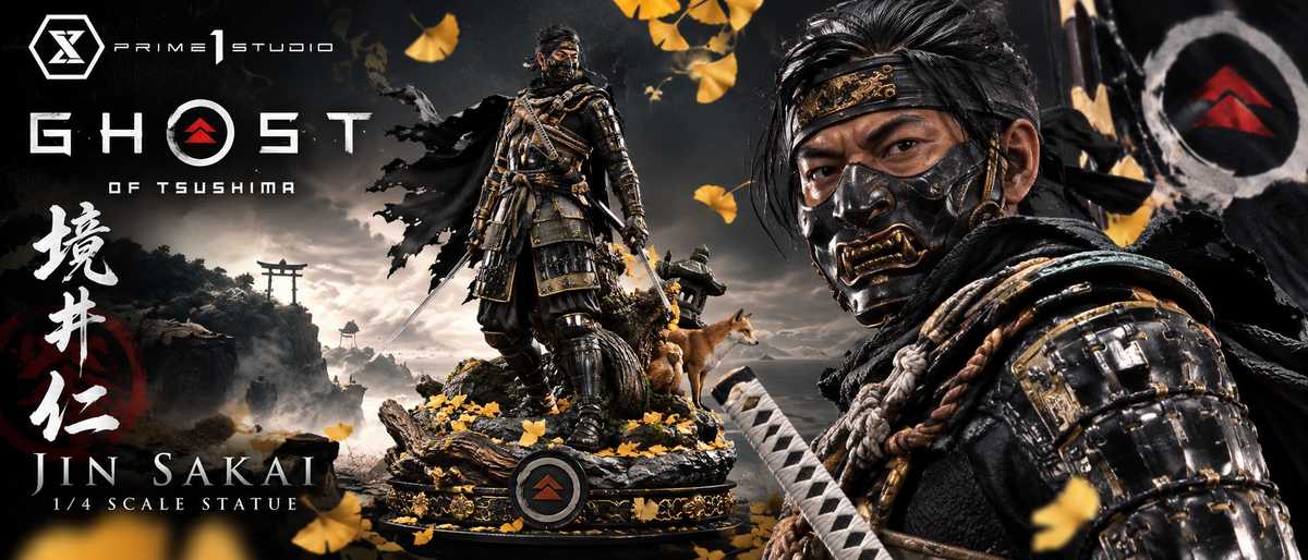 Estatua Jin Sakai de Ghost of Tsushima, escala 1/4, Prime 1 Studio
