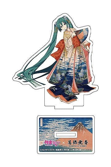 Hatsune Miku x Katsushika Hokusai iXima Soporte acrílico Fine Wind, Clear Morning 10 cm (5)