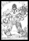 DC Comics Original Darkseid/LinternaVerde/Batman Comic Book Art Print 42 x 30 cm  Numerada 19/1934 Con Marco