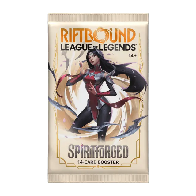 Riftbound: SPIRITFORGED  Sobre de mejora del juego de cartas de League of Legends INGLES