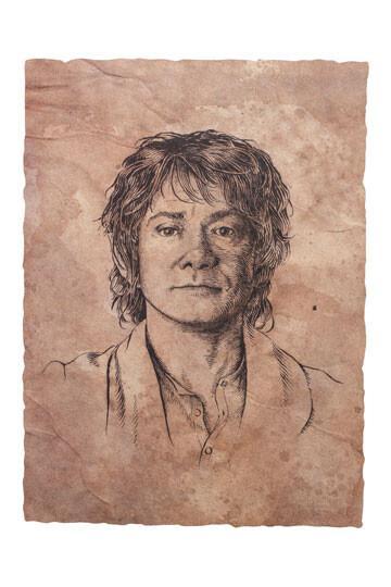 El Hobbit Litografia Portrait of Bilbo Baggins 21 x 28 cm