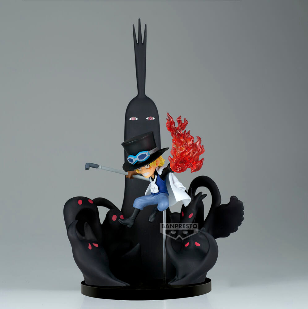 Figura world collectable Sabo & Five Elders One Piece 14cm