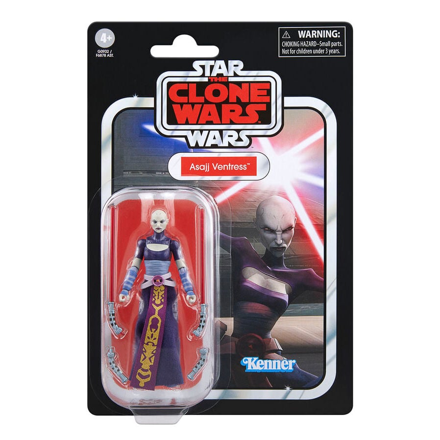 Figura Asajj Ventress La Guerra de los Clones Star Wars 9,5cm