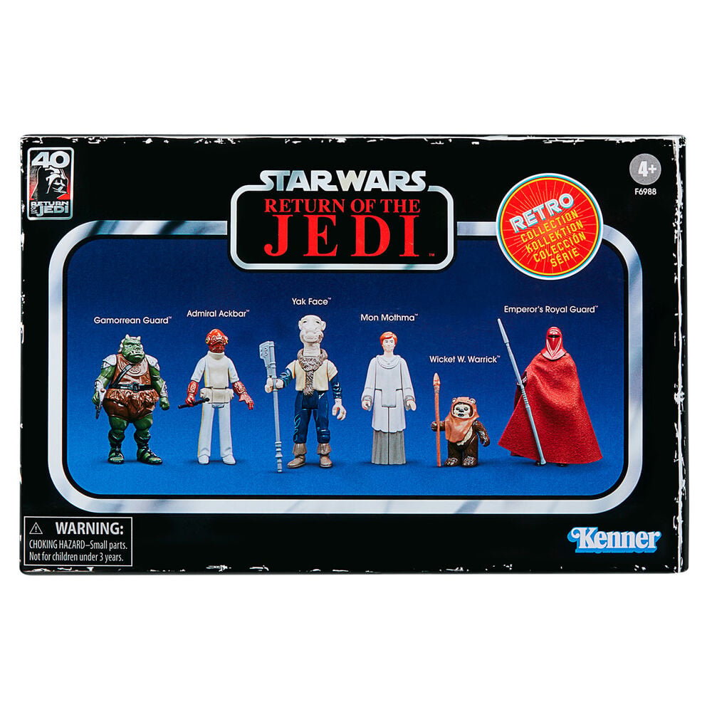 Set 6 figuras coleccion Retro Star Wars El Retorno del Jedi 9,5cm surtido
