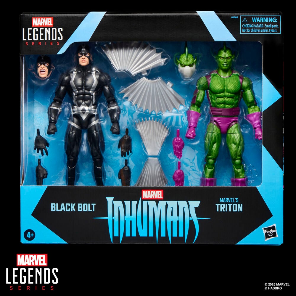 Blister 2 figuras Black Bolt & Triton Inhumanos Marvel Legends Series 15cm