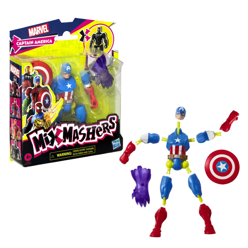 Figura Capitan America Mix Mashers Marvel 12cm