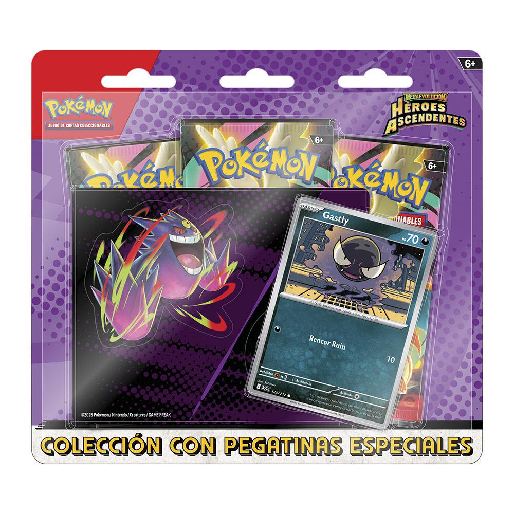 Cartas Tech Sticker Heroes Ascendentes Gastly Pokemon TCG español