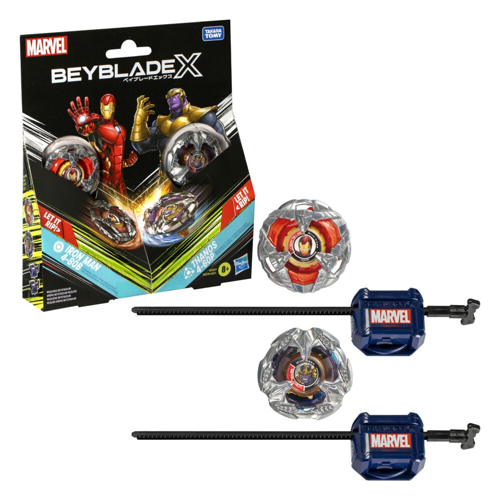 Kit inicial Beyblade X Marvel surtido