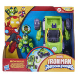 Figura + Vehiculo Hulk Iron Man y Su Superequipo Marvel