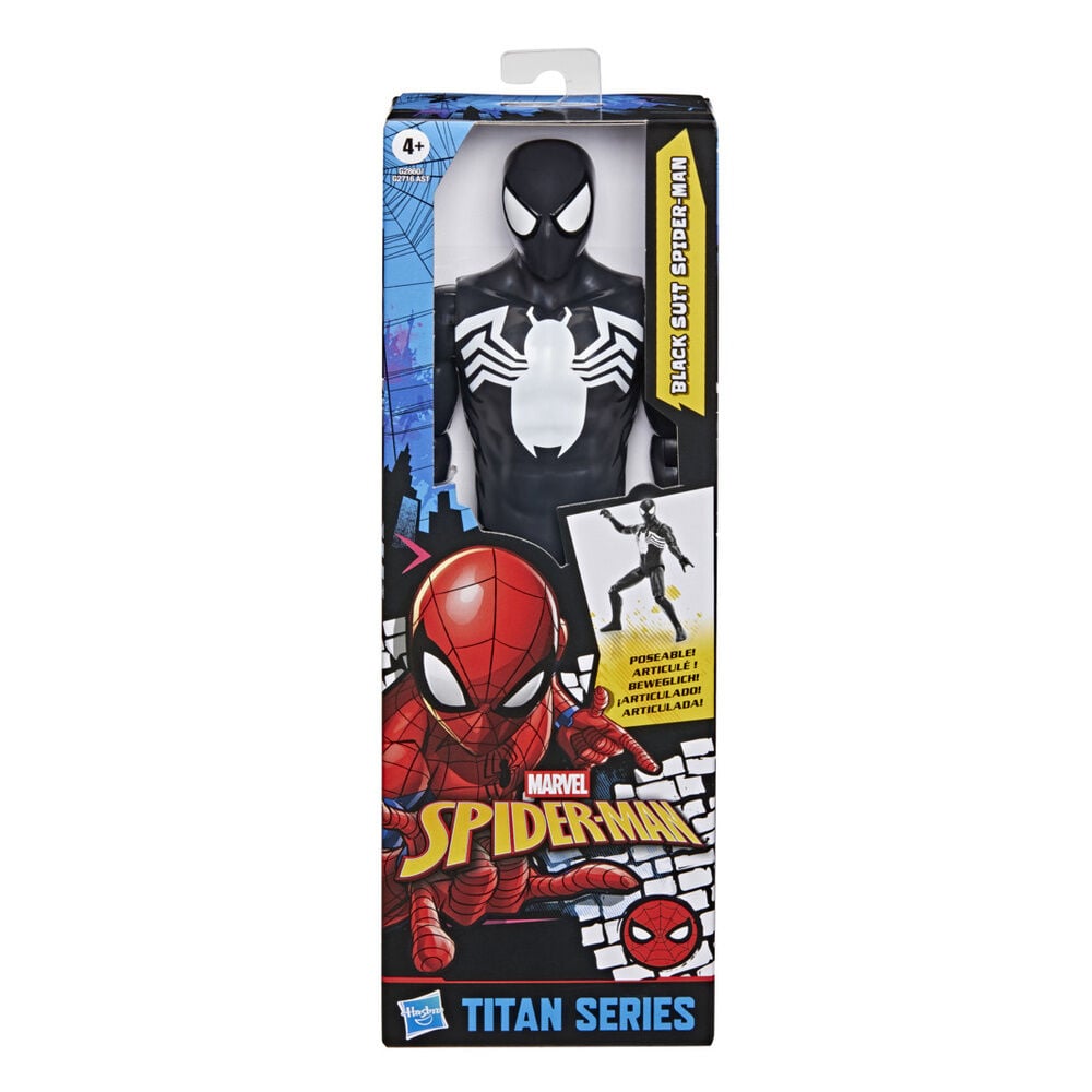 Figura Black Suit Spiderman Titan Series Spider-Man Marvel 30cm