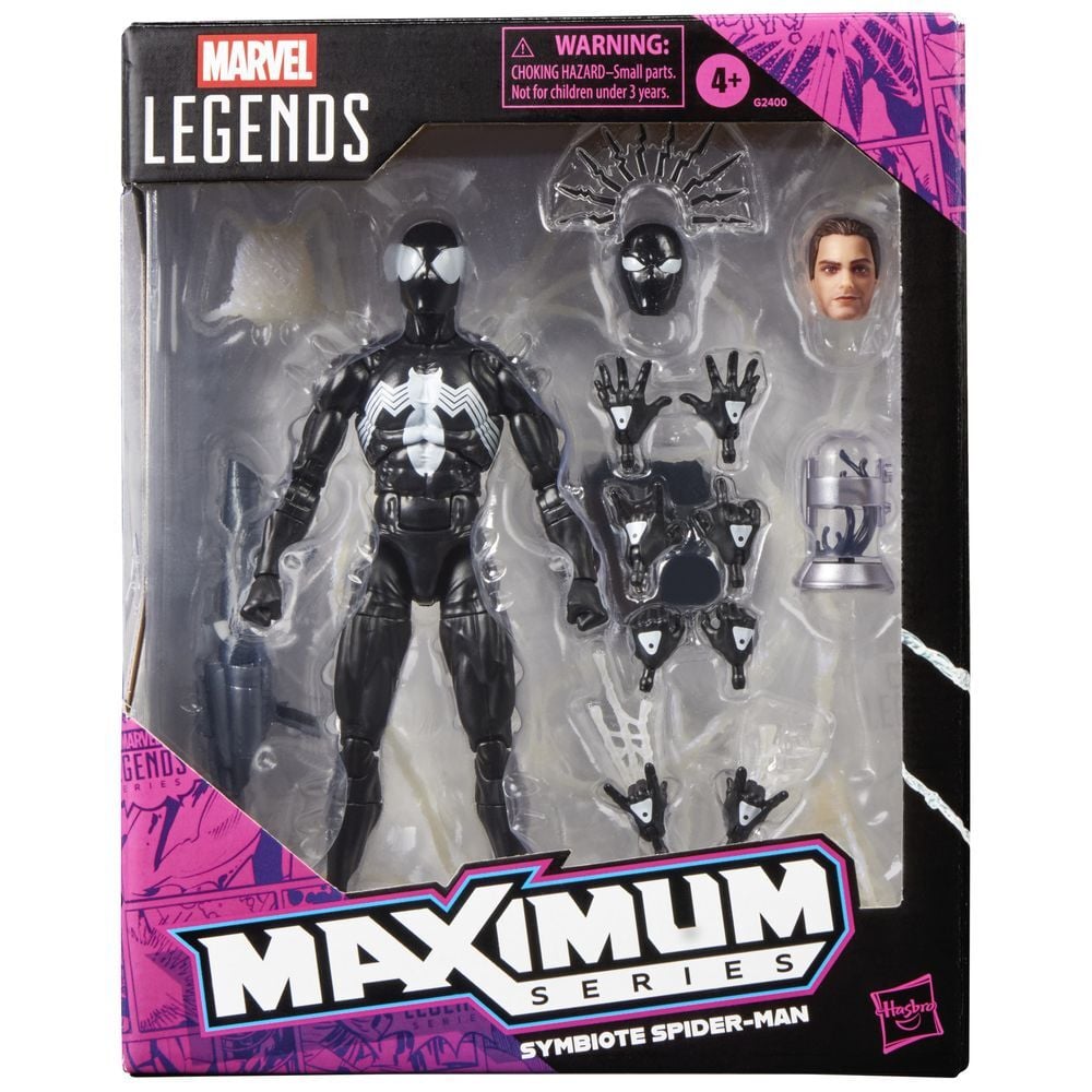Figura Symbiote Spider-man Marvel Maximum Series Marvel Legends 15cm