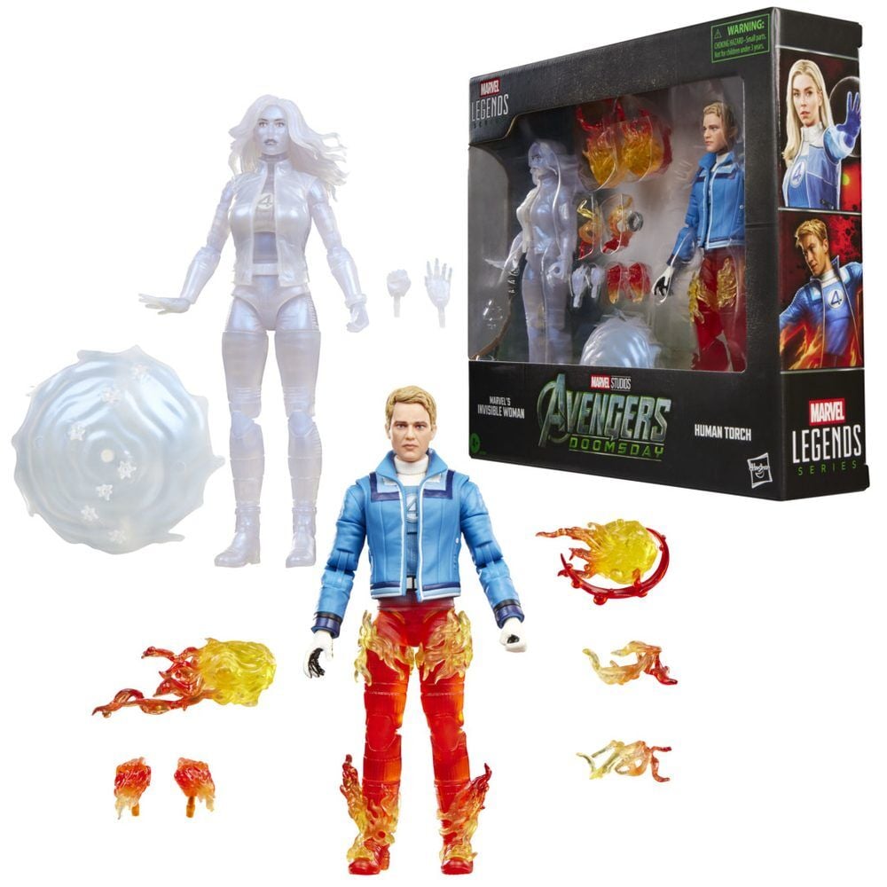 Blister 2 figuras Invisible Woman & Human Torch Avengers Doomsday Marvel Legends Series 15cm