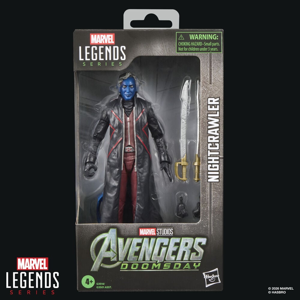 Figura Nightcrawler Avengers Doomsday Marvel Legends Series 15cm