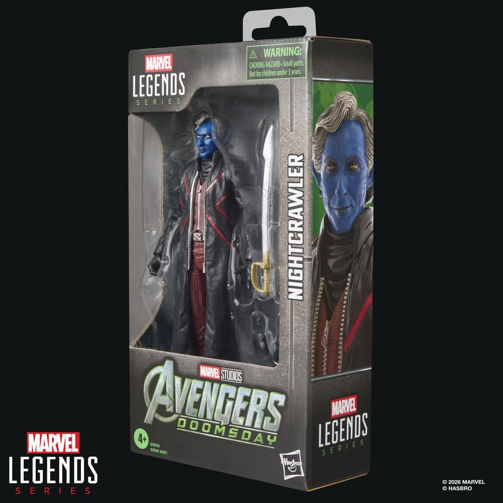 Figura Nightcrawler Avengers Doomsday Marvel Legends Series 15cm