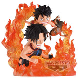 Figura Portgas D Ace & Monkey D Luffy WCF Log Stories Marineford One Piece 10cm