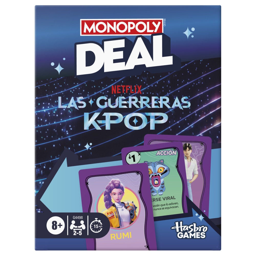 Juego cartas Deal Monopoly Kpop Demon Hunters español
