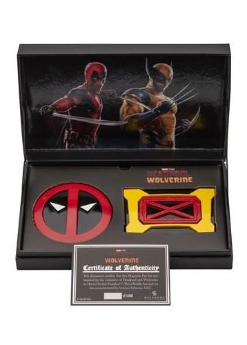 SET PINS MARVEL DEADPOOL Y LOBEZNO MAGNETICOS