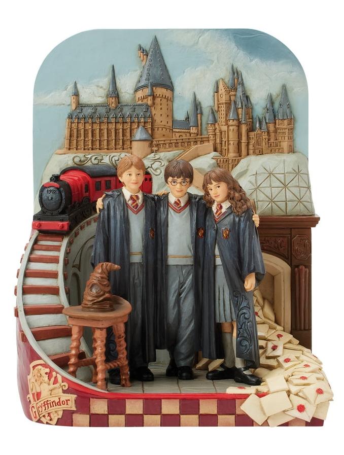 Figura Trio Harry Potter  Hogwarts y el Tren 24 cms