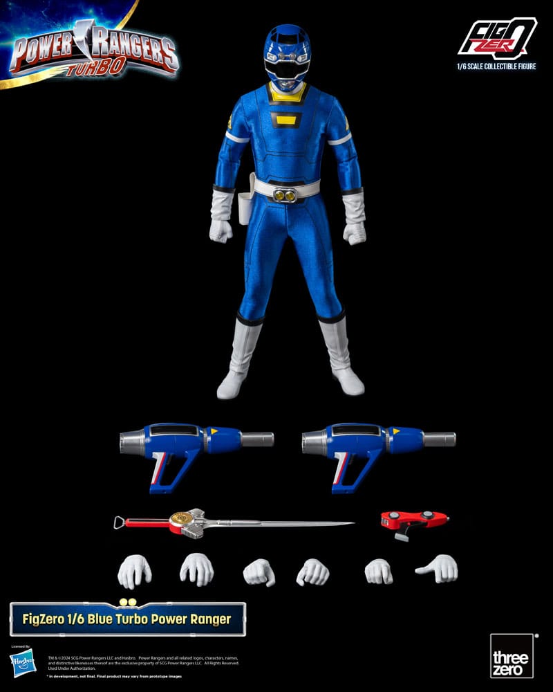 Power Rangers Turbo Figura FigZero 1/6 Blue Turbo Power Ranger 30 cm 