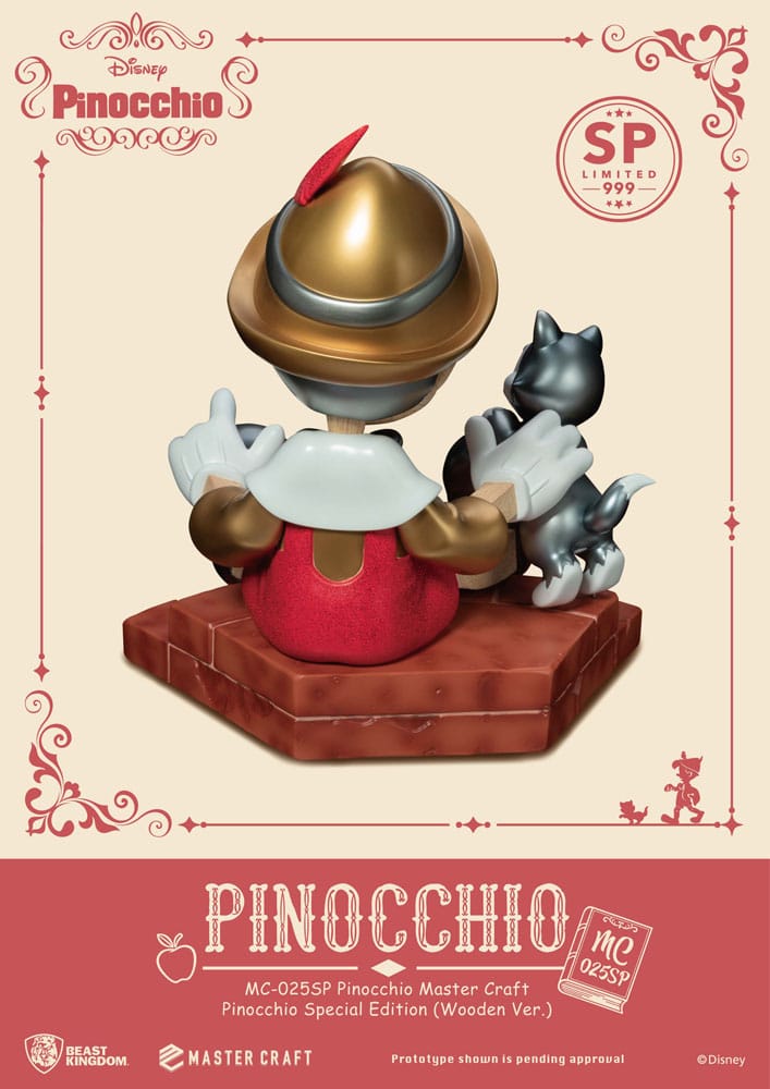 Disney Estatua Master Craft Pinocchio Wooden Ver. Special Edition 27 cm