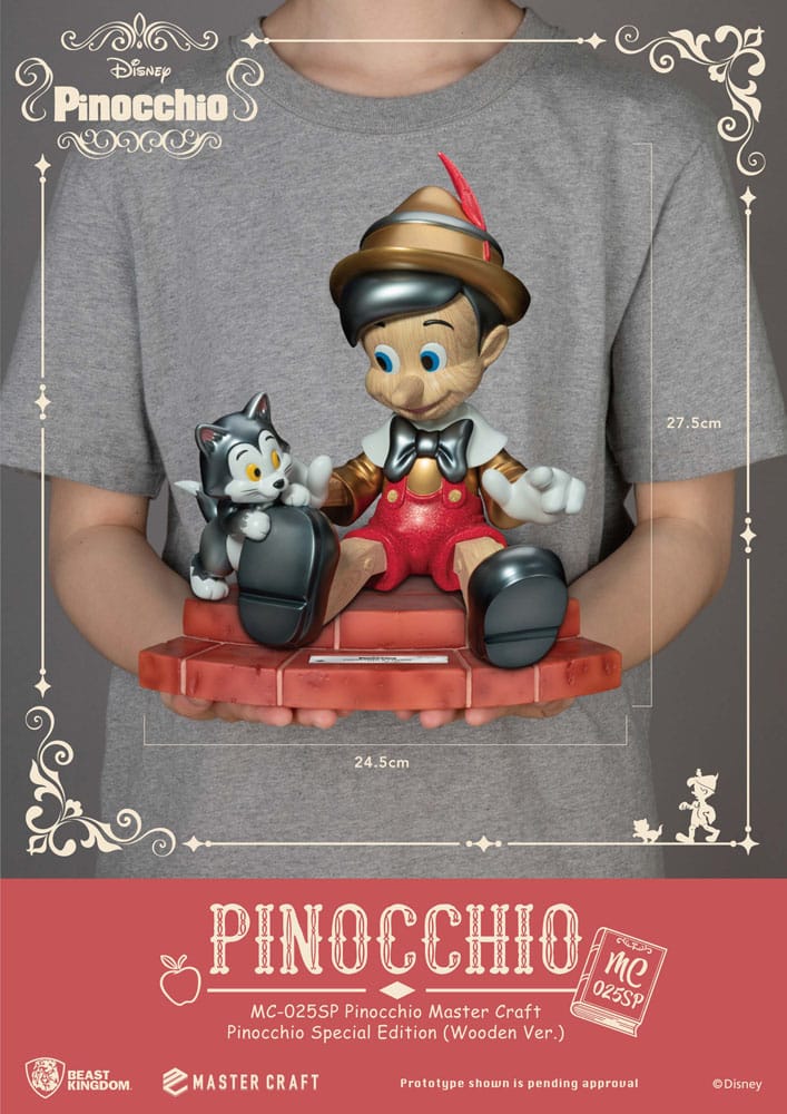 Disney Estatua Master Craft Pinocchio Wooden Ver. Special Edition 27 cm