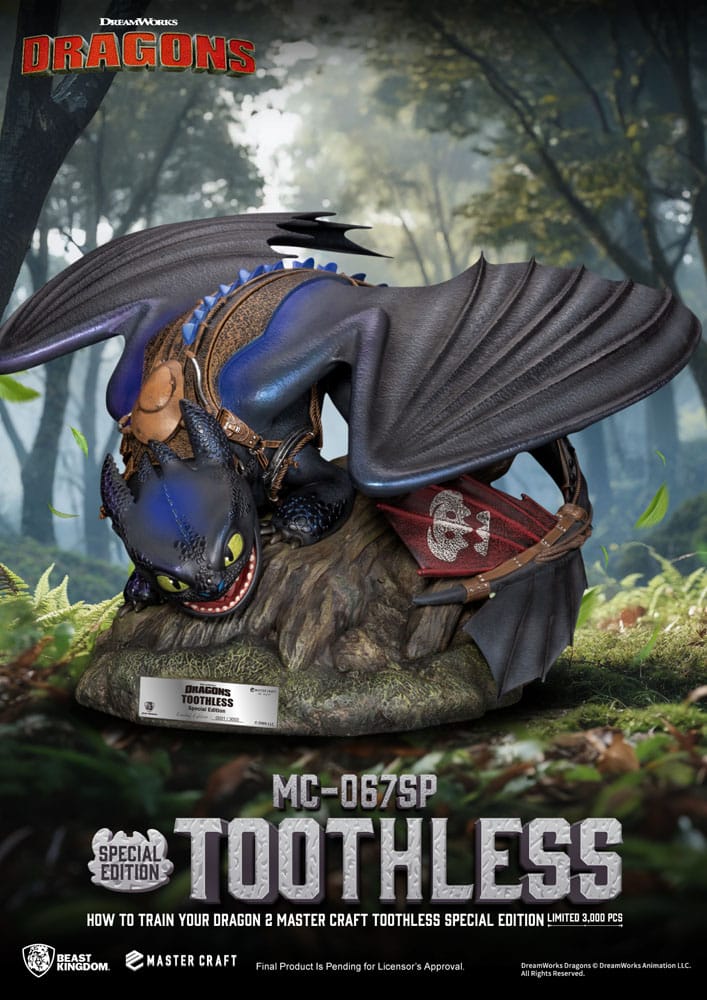 Cómo Entrenar A Tu Dragón 2 Estatua Master Craft Toothless 38 cm