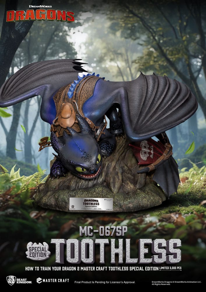 Cómo Entrenar A Tu Dragón 2 Estatua Master Craft Toothless 38 cm