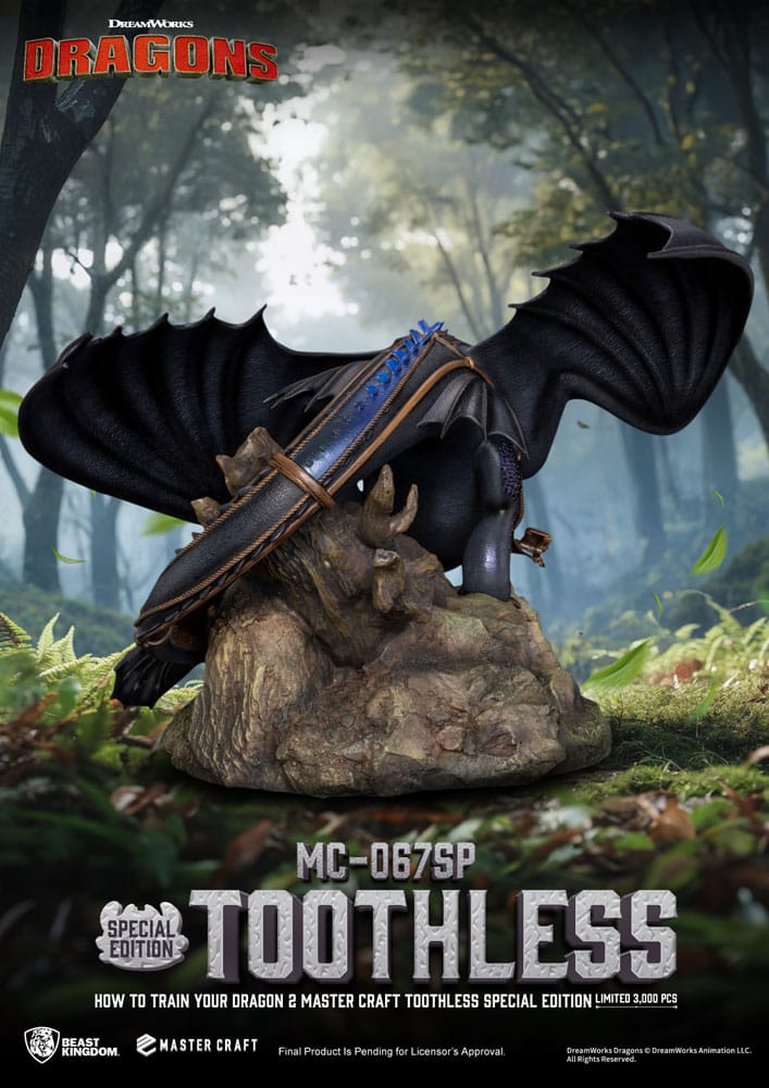 Cómo Entrenar A Tu Dragón 2 Estatua Master Craft Toothless 38 cm