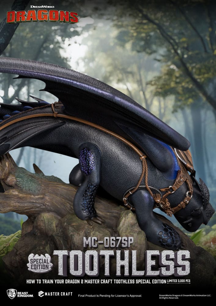 Cómo Entrenar A Tu Dragón 2 Estatua Master Craft Toothless 38 cm