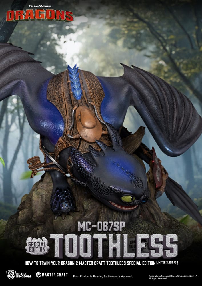 Cómo Entrenar A Tu Dragón 2 Estatua Master Craft Toothless 38 cm