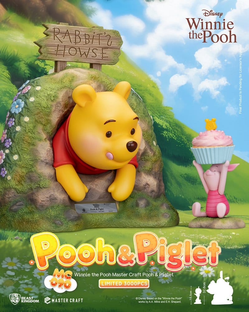 Disney Estatua Master Craft Pooh & Piglet 33 cm