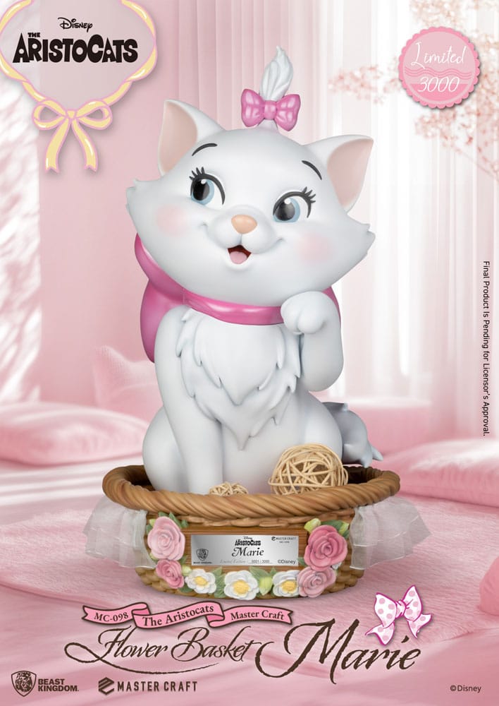 Los Aristogatos Estatua Master Craft Flower Basket Marie 32 cm