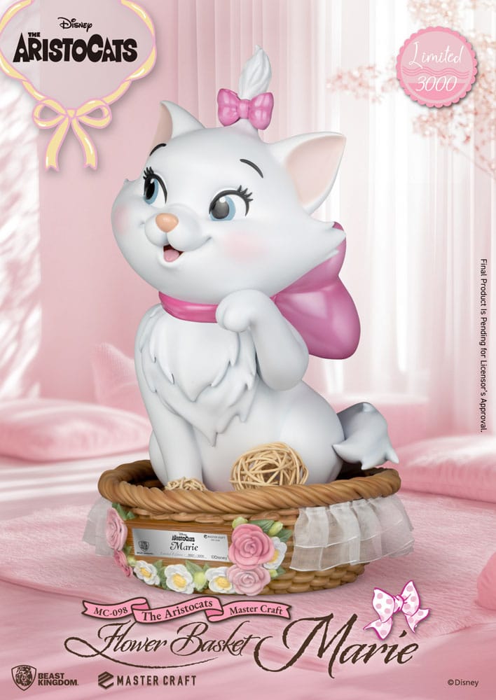 Los Aristogatos Estatua Master Craft Flower Basket Marie 32 cm