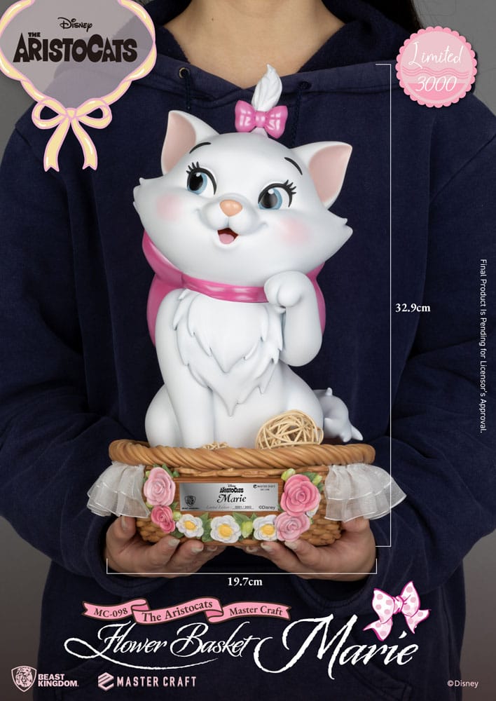 Los Aristogatos Estatua Master Craft Flower Basket Marie 32 cm