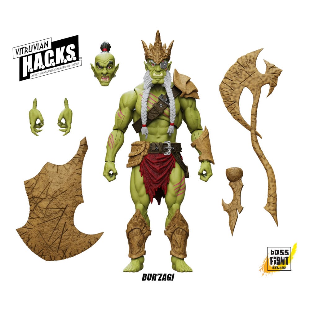 Vitruvian H.A.C.K.S. Figura Mighty Orc Sovran Bur'Zagi 