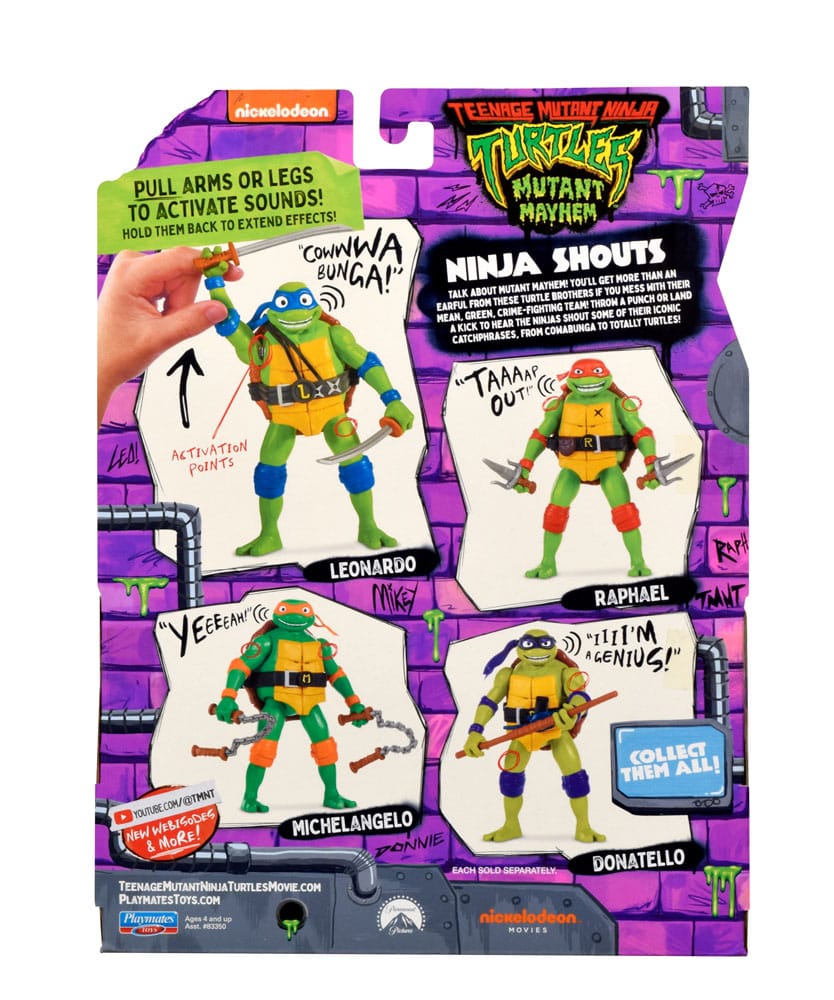 Ninja Turtles: Caos Mutante Ninja Shouts Figura Leonardo 14 cm 