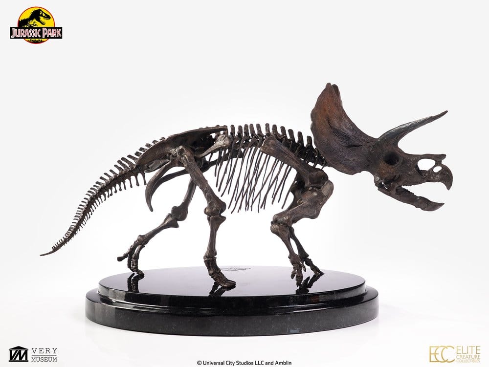 Parque Jurásico Estatua 1/24 Triceratops Fossil Skeleton Bronze 35 cm