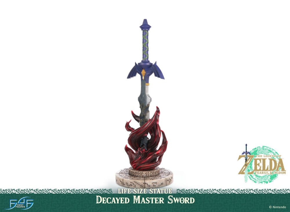 The Legend of Zelda: Tears of the Kingdom Estatua tamaño natural 1/1 Decayed Master Sword 71 cm