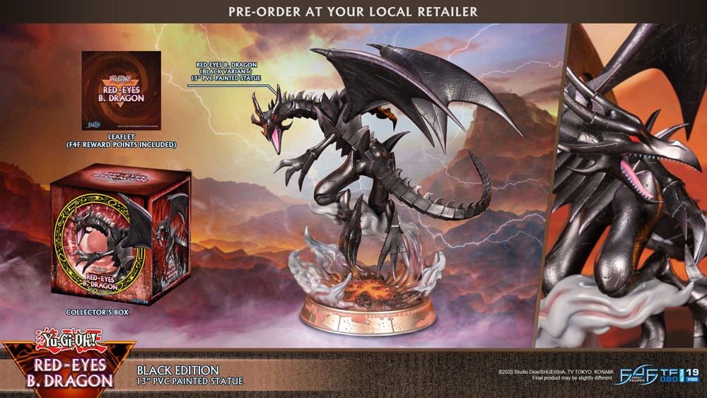Yu-Gi-Oh! Estatua PVC Red-Eyes B. Dragon Black Colour 33 cm
